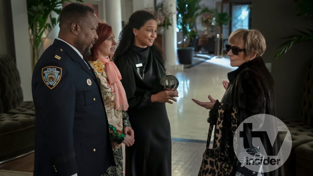 Wendell Pierce, Carrie Preston, Carra Patterson, and Patti LuPone in the 'Elsbeth' Season 3 finale