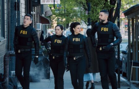 John Boyd as Special Agent Stuart Scola, Juliana Aidén Martinez as Eva Ramos, Missy Peregrym as Special Agent Maggie Bell, and Zeeko Zaki as Special Agent Omar Adom ‘OA’ Zidan — 'FBI' Season 8 Finale "Defector"