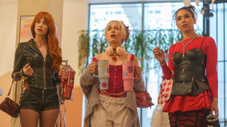 FORBIDDEN FRUITS, from left: Lili Reinhart, Victoria Pedretti, Alexandra Shipp, 2026.