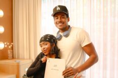 Lovie Simone and Michael Cooper Jr. at the start of 'Forever' Season 2 production