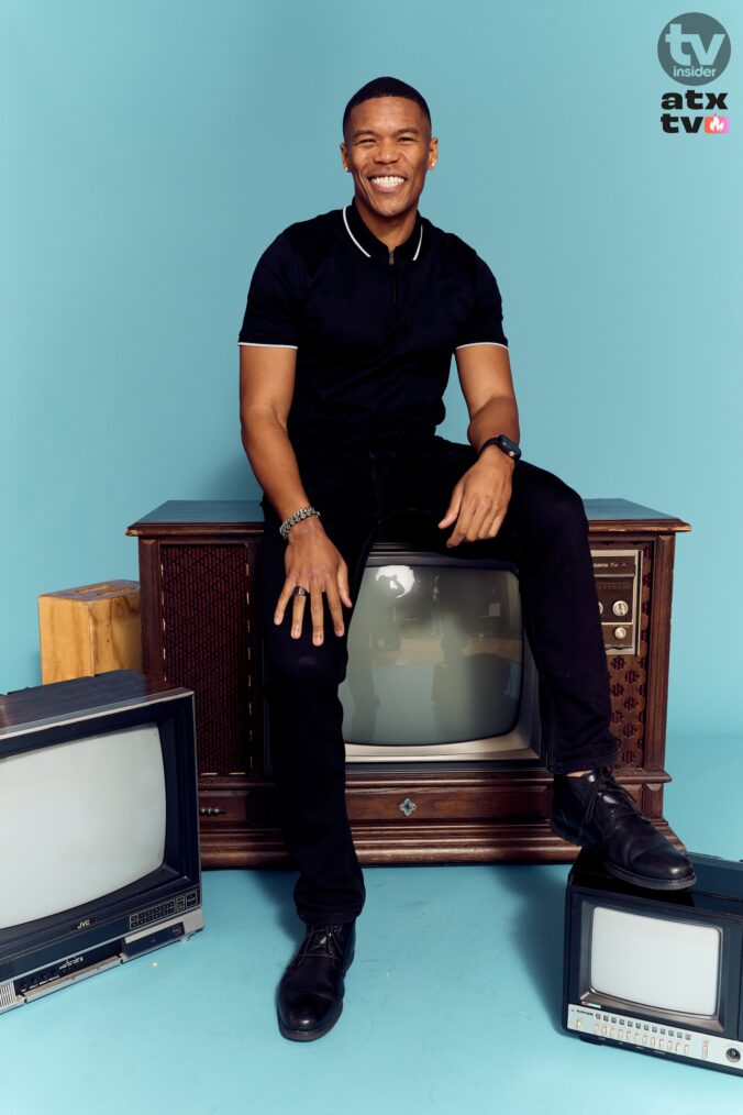 Gaius Charles at the TV Insider studio at the 2026 ATX Festival