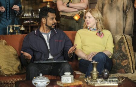 Utkarsh Ambudkar and Rose McIver in 'Ghosts' Season 5 finale