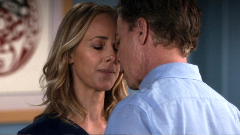 Kim Raver as Teddy Altman and Greg Germann as Tom Koracick in 'Grey's Anatomy'