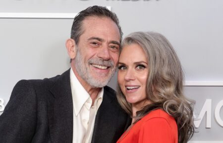 NEW YORK, NEW YORK - APRIL 29: (L-R) Jeffrey Dean Morgan and Hilarie Burton attend the 2026 AMC Networks Upfront at Spring Studios on April 29, 2026 in New York City.
