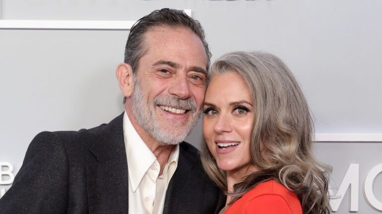 NEW YORK, NEW YORK - APRIL 29: (L-R) Jeffrey Dean Morgan and Hilarie Burton attend the 2026 AMC Networks Upfront at Spring Studios on April 29, 2026 in New York City.