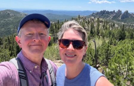 Ken Jennings and his wife, Mindy, on a trip to South Dakota, in May 2026