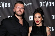 Zack Clayton Carpinello and Jenni “JWoww” Farley attend the 'Devon' New York Premiere at AMC Empire 25 on November 08, 2024 in New York City