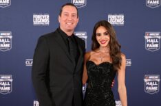 NASCAR Cup Series driver, Kyle Busch and wife, Samantha Busch pose for photos on the red carpet prior to the NASCAR Hall of Fame Induction Ceremony at Charlotte Convention Center on January 23, 2026 in Charlotte, North Carolina.