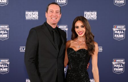 NASCAR Cup Series driver, Kyle Busch and wife, Samantha Busch pose for photos on the red carpet prior to the NASCAR Hall of Fame Induction Ceremony at Charlotte Convention Center on January 23, 2026 in Charlotte, North Carolina.
