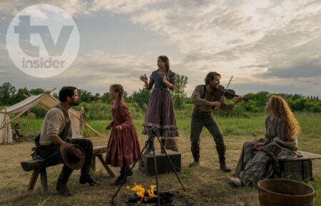Warren Christie, Crosby Fitzgerald, Skywalker Hughes, Luke Bracey, and Alice Halsey in 'Little House on the Prairie' Season 1