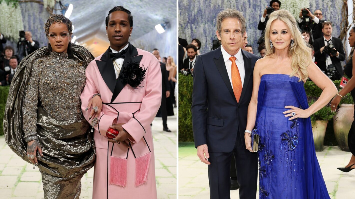 Rihanna and A$AP Rocky attend the 2026 Met Gala celebrating 