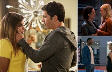 Mindy Kaling, Chris Messina in 'The Mindy Project,' Midori Francis and Renee Rapp in 'The Sex Lives of College Girls,' Jay Ellis and Kate Hudson in 'Running Point'