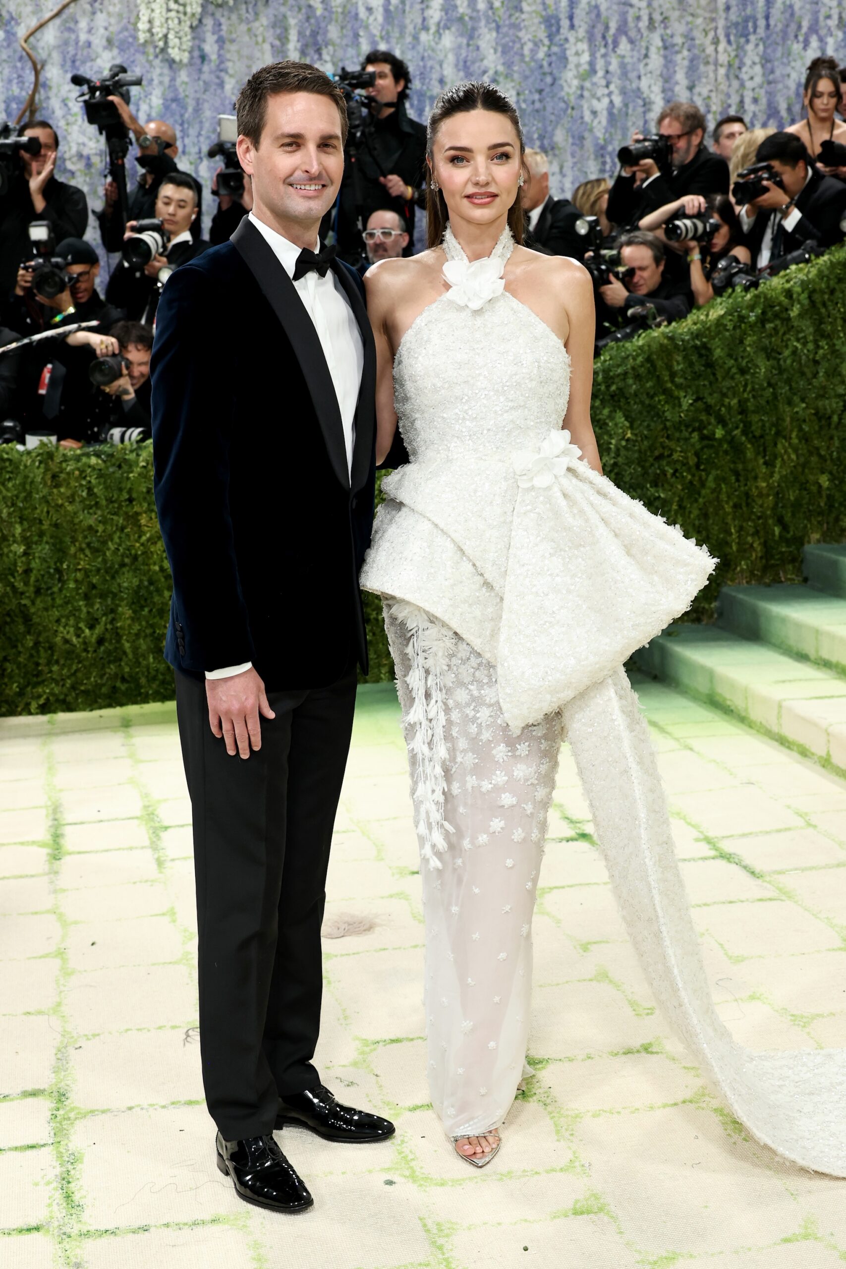 Evan Spiegel and Miranda Kerr attend the 2026 Met Gala celebrating 