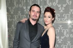 Nathan West and Chyler Leigh at the 2017 GLSEN Respect Awards at the Beverly Wilshire Hotel on October 20, 2017 in Los Angeles, California.