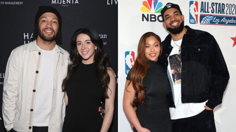 Jalen Brunson and Ali Marks, Jordyn Woods and Karl-Anthony Towns