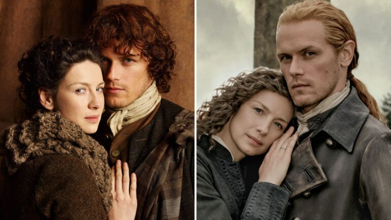Caitriona Balfe and Sam Heughan in 'Outlander'