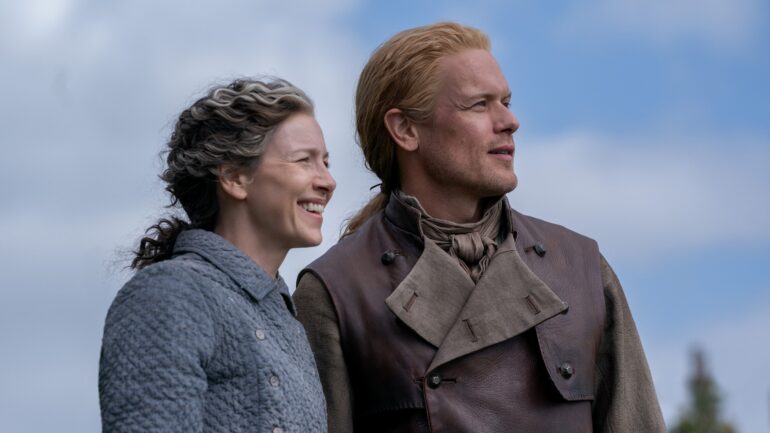 Caitriona Balfe and Sam Heughan in 'Outlander' Season 8