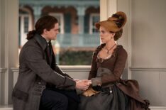 Charles Vandervaart and Carla Woodcock in 'Outlander' Season 8