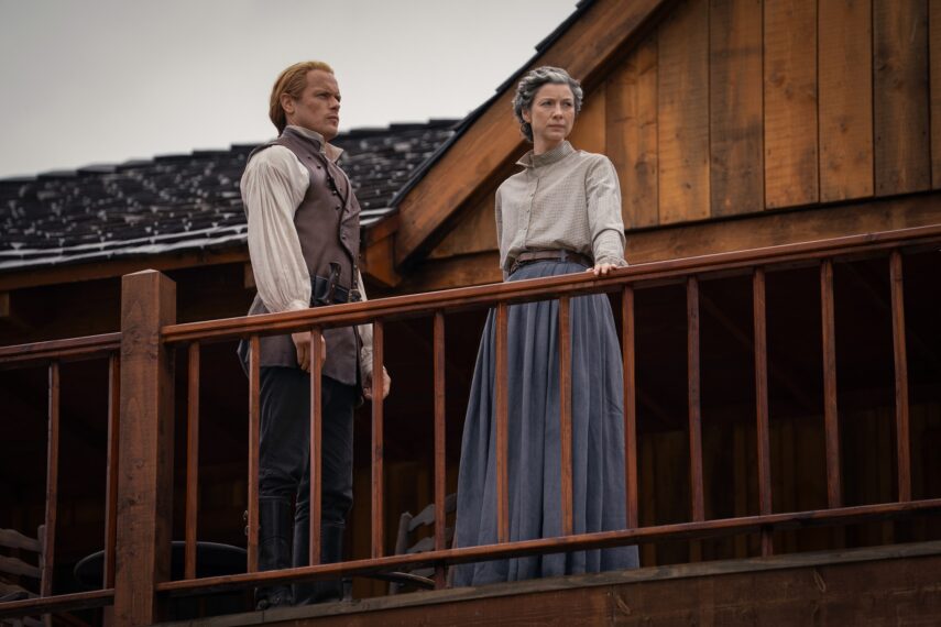 Sam Heughan and Caitriona Balfe in 'Outlander' Season 8
