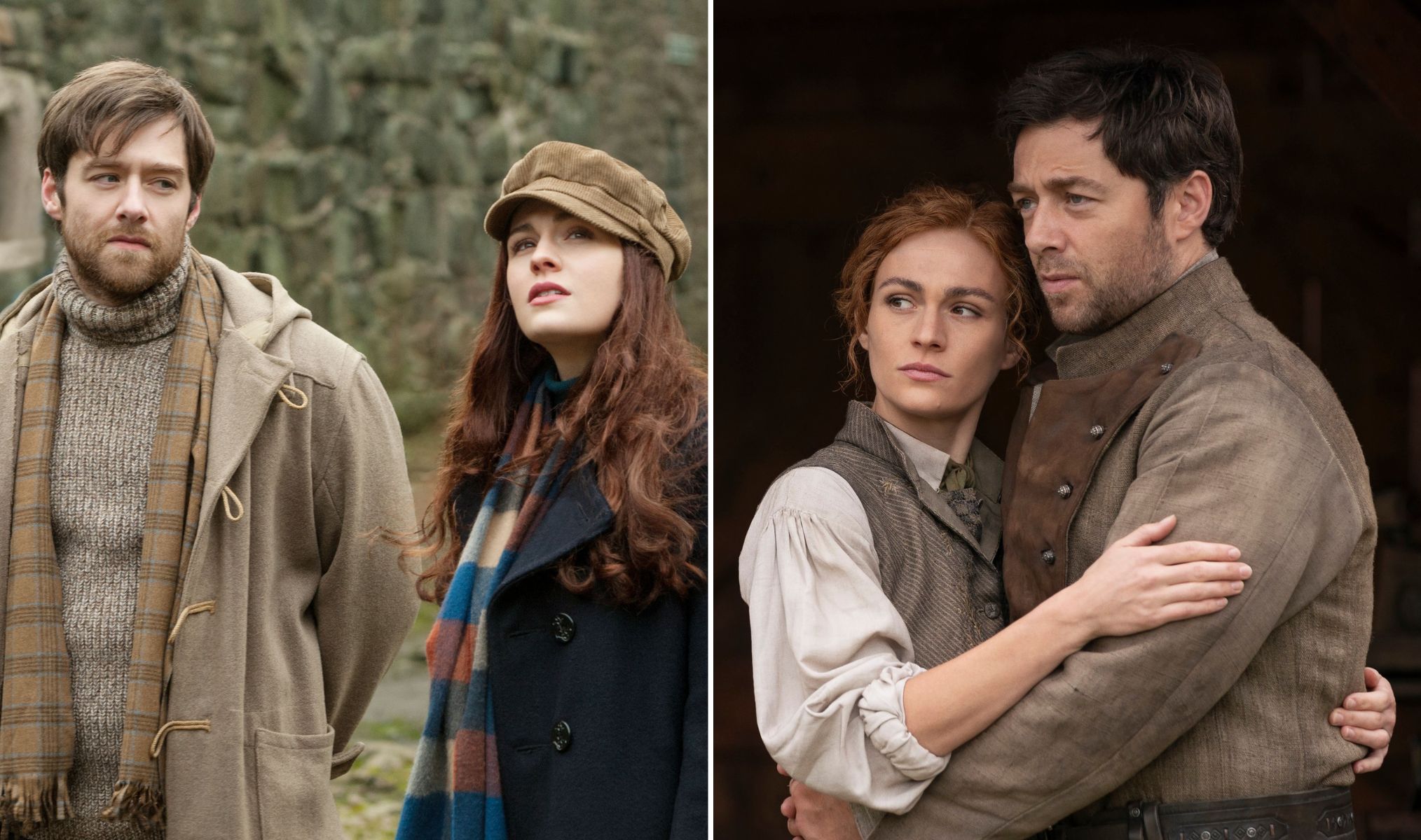 Bree and Roger in Season 2 and Season 8 of 'Outlander'