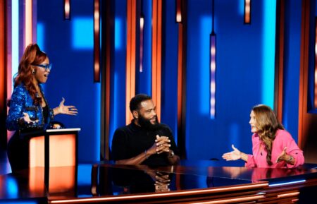 PASSWORD -- Episode 301 -- Pictured: (l-r) Keke Palmer, Anthony Anderson, and a contestant --