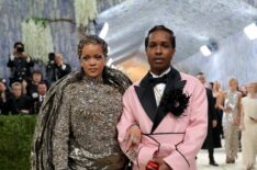 Rihanna and A$AP Rocky attend the 2026 Met Gala celebrating 'Costume Art' at the Metropolitan Museum of Art on May 04, 2026 in New York City.