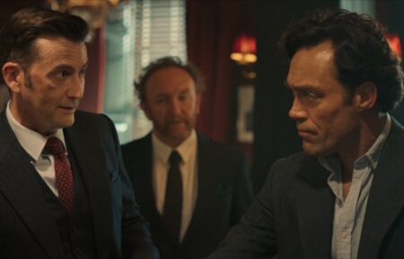 David Tennant as Tony, Alex Hassell as Rupert — 'Rivals' Season 2 Episode 2
