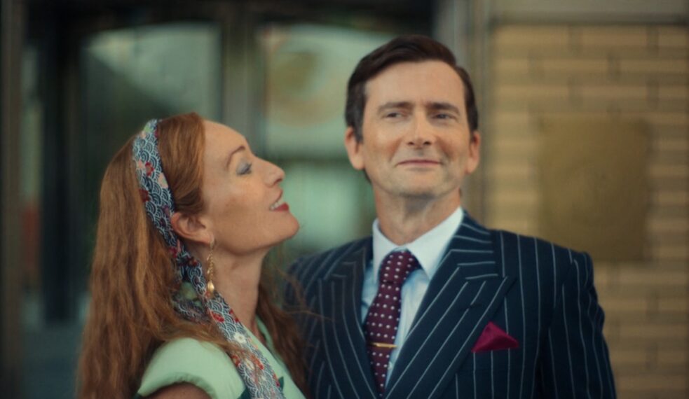 Victoria Smurfit as Maud, David Tennant as Tony — 'Rivals' Season 2 Episode 4