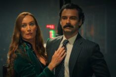 Victoria Smurfit and Aidan Turner in 'Rivals' Season 2