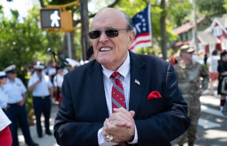 Rudy Giuliani, former advisor to former President Donald Trump, attends the annual Memorial Day Parade on May 30, 2022 in the Staten Island borough of New York City.