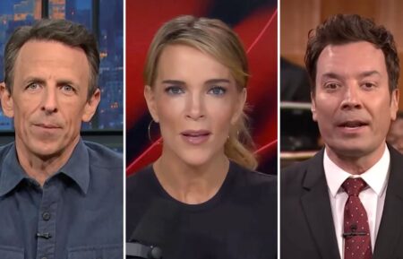 Seth Meyers, Megyn Kelly, and Jimmy Fallon