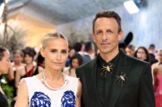 Alexi Ashe and Seth Meyers attend the 2026 Met Gala celebrating 'Costume Art' at the Metropolitan Museum of Art on May 04, 2026 in New York City.