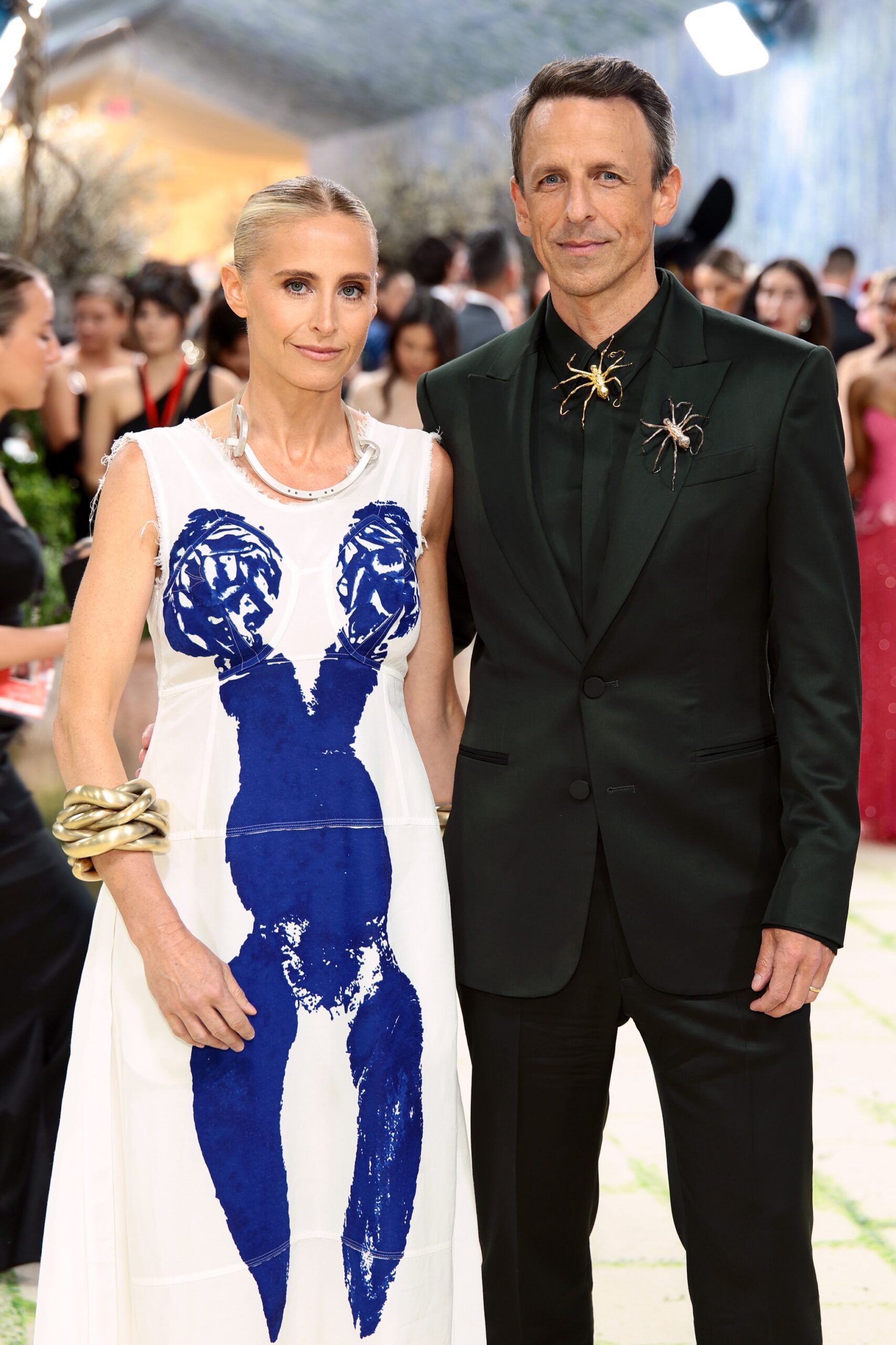 Alexi Ashe and Seth Meyers attend the 2026 Met Gala celebrating 