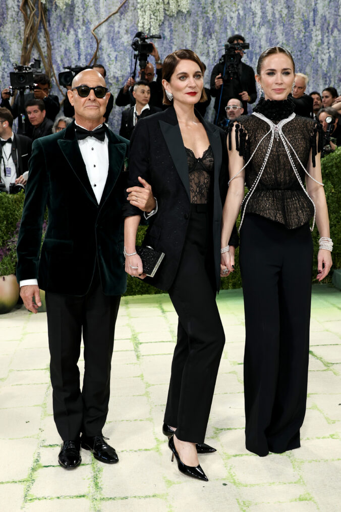 Stanley Tucci, Felicity Blunt and Emily Blunt attend the 2026 Met Gala celebrating 