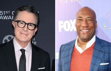 Stephen Colbert and Byron Allen