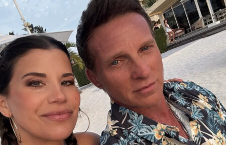 Michelle Lundstrom and Steve Burton on their anniversary trip
