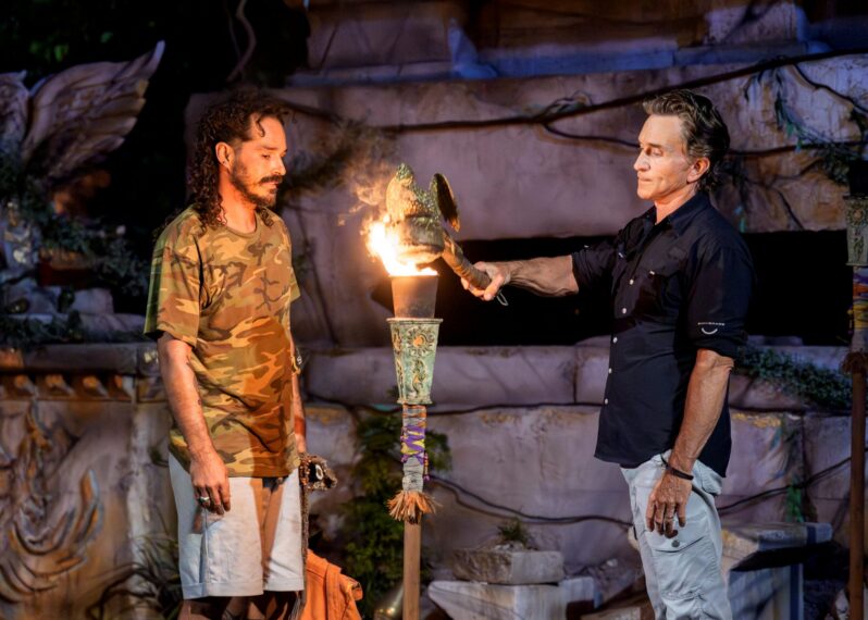 Ozzy Lusth and Jeff Probst in 'Survivor 50' Episode 11
