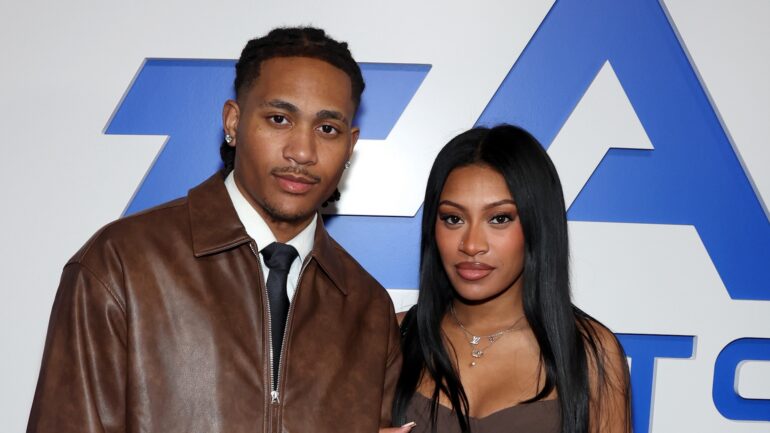 Taylor Williams and Clarke Carraway attend Madden Bowl presented by SUPER BOWL EA SPORTS™ at Super Bowl LX on February 06, 2026 in San Francisco, California.