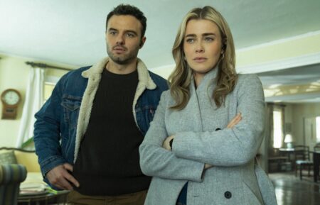 Josh McKenzie as Shane Florence, Melissa Roxburgh as Rebecca 