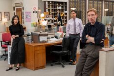 Ramona Young, Oscar Nunez, Domhnall Gleeson, and Alex Edelman in 'The Paper' Season 2