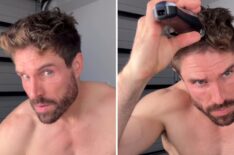 'The Price Is Right' model James O'Halloran shaving his head in his garage