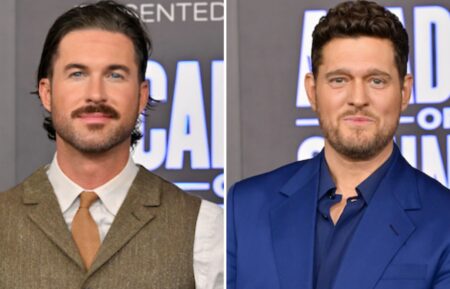Riley Green and Michael Buble at 2026 ACM Awards