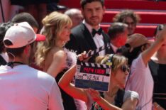Laura Dern and Charlie Hall behind the scenes of 'The White Lotus' Season 4