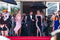 Marissa Long, Chris Messina, and Laura Dern filming 'The White Lotus' Season 4