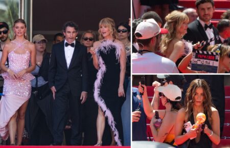Marissa Long, Chris Messina, Laura Dern, Charlie Hall, and Chloe Bennet filming 'The White Lotus' Season 4