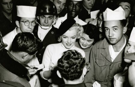 Marilyn Monroe during her USO tour, Korea, February 1954. -