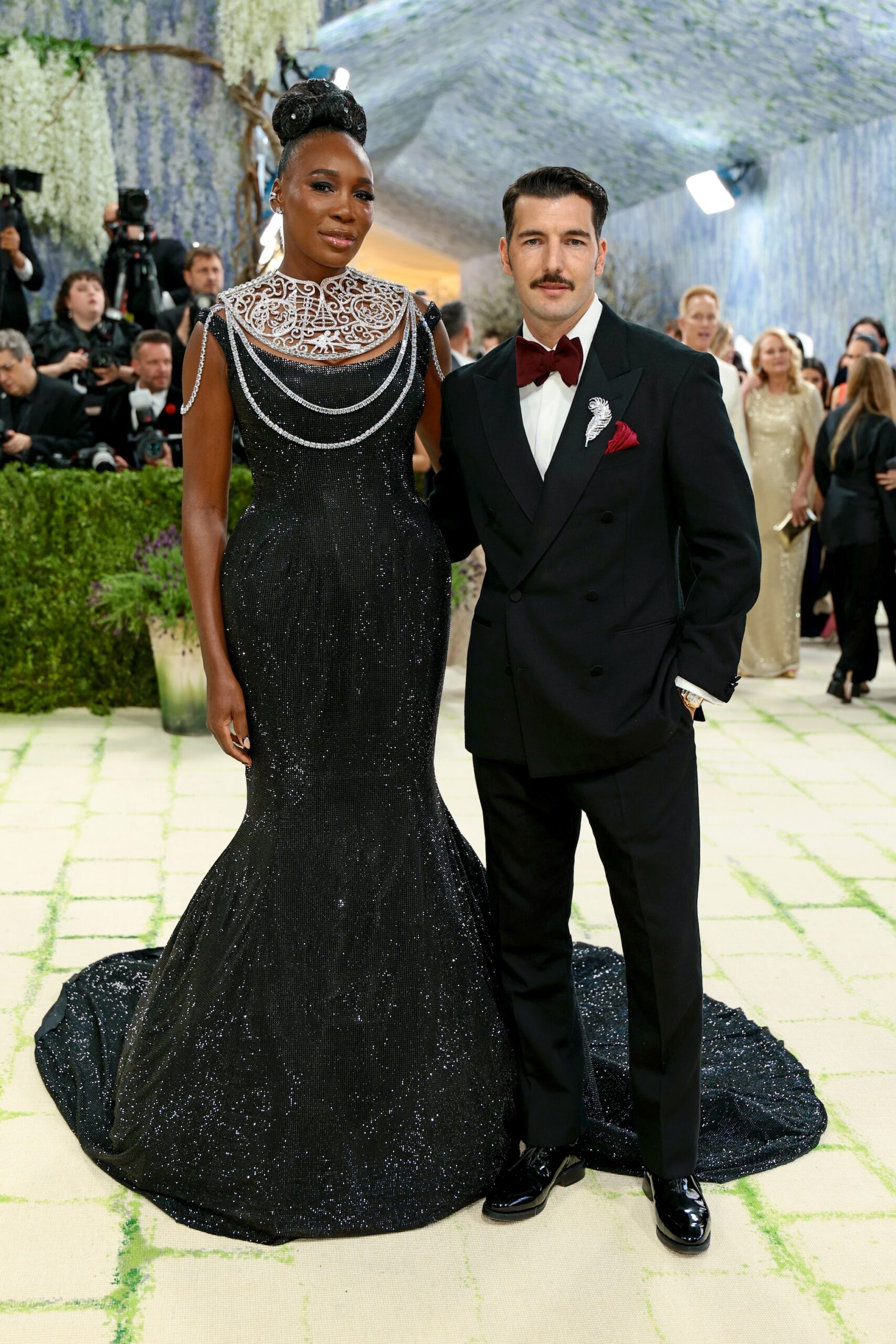 Venus Williams and Andrea Preti attend the 2026 Met Gala celebrating 