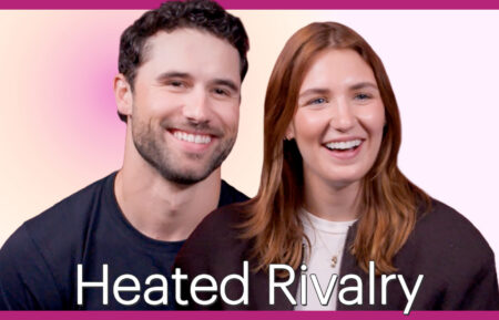 Robbie G.K. and Sophie Nelisse of 'Heated Rivalry'