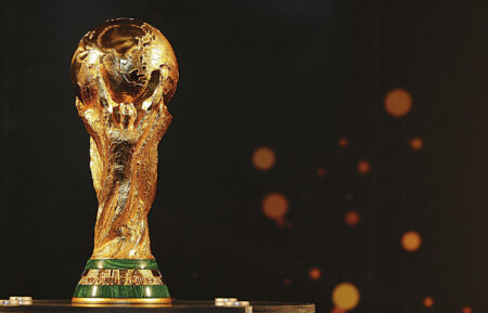 HAMBURG, GERMANY - MAY 25: The FIFA World Cup is pictured at the city hall on May 25, 2006 in Hamburg, Germany. The FIFA World Cup will be presented to the public on May 26, 2006 in Hamburg, Germany.