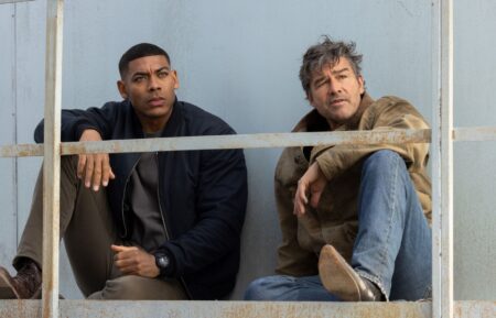 Aaron Pierre and Kyle Chandler in 'Lanterns'